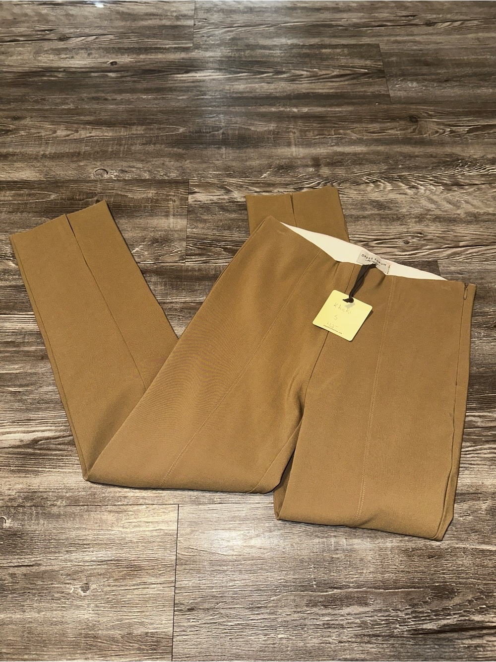Dress Forum Women's Tailored Trousers in Camel